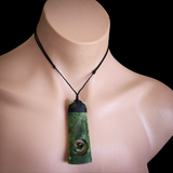 Natural Jade Koru Toki Pendant Necklace (N2192)