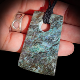 NZ Obay Stone / Polychrome Schist Toki Pendant Necklace (N761)