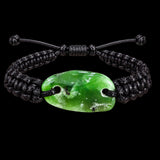 Natural NZ Jade One Off Macrame Bracelet (1A3-849)