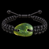 Natural NZ Jade One Off Macrame Bracelet (1A3-834)