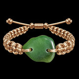 Natural NZ Jade One Off Macrame Bracelet (1A3-831)