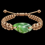 Natural NZ Jade One Off Macrame Bracelet (1A3-817)