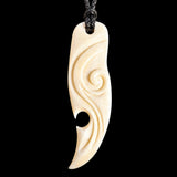 Koru Niho Bone Carving Pendant Necklace