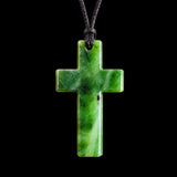 Natural Jade Cross Pendant Necklace (N2116)