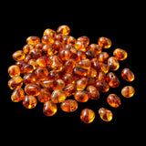 50x Natural Genuine Baltic Amber Beads - Polished Cognac