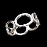 CLEARANCE (R) Solid 925 Sterling Silver Wide Irregular Hole Ring