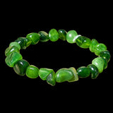 Irregular Shaped Natural Jade Elastic Bracelet