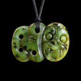 Natural Jade Hei Tiki Pendant Necklace (N2184)