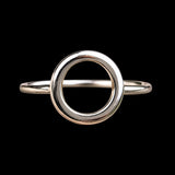 CLEARANCE (O) Solid 925 Sterling Silver 15mm Circle Ring