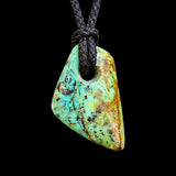 Genuine Arizona Turquoise Freeform Pendant Necklace (N1170)