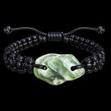 Natural NZ Jade One Off Macrame Bracelet (1A3-851)