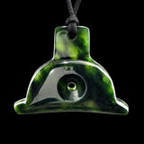 Natural Jade Shepherd's Whistle Pendant Necklace (N2212)