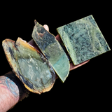 770g Raw Nephrite Jade Carving Slices Jade Slabs (R14B802)