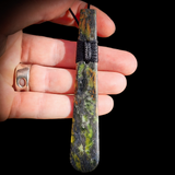 NZ Greenstone Pounamu Toki Pendant Necklace (N706)