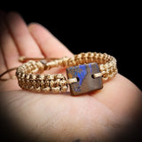 Australian Opal One Off Macrame Bracelet (1A3-808)