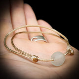 Rustic Recycled Sea Glass One Off Bracelet (1A3-711)