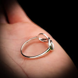CLEARANCE (T) Solid 925 Sterling Silver Double Infinity Ring
