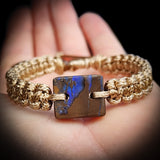 Australian Opal One Off Macrame Bracelet (1A3-808)