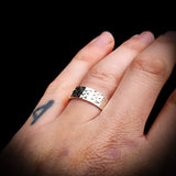 (R) Solid 925 Sterling Silver 7mm Diamond Cut Band Ring