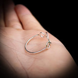 CLEARANCE (O) Solid 925 Sterling Silver 3 Circle Ring