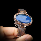 Handmade Copper & Natural Labradorite Wrap Cuff Bracelet