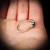 CLEARANCE (M) Solid 925 Sterling Silver & Mixed Gemstone 3.2mm Band Ring