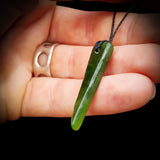 Nephrite Jade / Greenstone Pendant Necklace (AJJC2489)