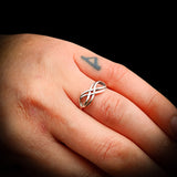 CLEARANCE (T) Solid 925 Sterling Silver Double Infinity Ring
