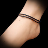 NZ Greenstone Pounamu One Off Macrame Anklet (1A3-800)