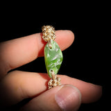 NZ Greenstone Pounamu One Off Macrame Bracelet (1A3-817)