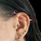 Clear Industrial Barbell Transparent Piercing Retainer - 14G