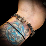 Handmade Copper & Natural Labradorite Wrap Cuff Bracelet