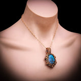 Handmade Copper & Natural Labradorite Wire Wrap Necklace