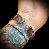 Handmade Copper & Natural Labradorite Wrap Cuff Bracelet