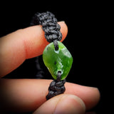 NZ Greenstone Pounamu One Off Macrame Bracelet (1A3-791)