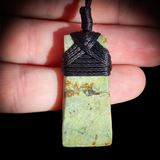 NZ Greenstone Pounamu Small Toki Pendant Necklace (N739)