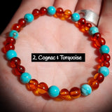 Amber & Gemstone Elastic Bracelets