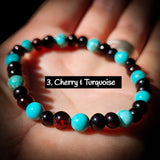 Amber & Gemstone Elastic Bracelets