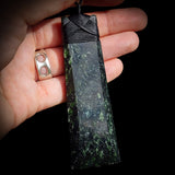 NZ Greenstone / Pounamu Toki Pendant Necklace (N673)