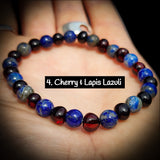 Amber & Gemstone Elastic Bracelets