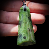 NZ Greenstone / Pounamu Toki Pendant Necklace (N656)