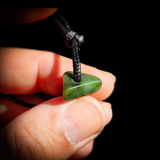 NZ Greenstone Pounamu One Off Macrame Anklet (1A3-827)