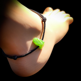 NZ Greenstone Pounamu One Off Macrame Anklet (1A3-825)