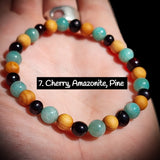 Amber & Gemstone Elastic Bracelets