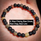 Amber & Gemstone Elastic Bracelets
