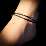 NZ Greenstone Pounamu One Off Macrame Anklet (1A3-825)