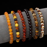 Natural Baltic Amber Elastic Bracelets
