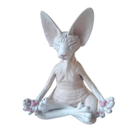 (White) Unique Meditating Sphynx Cat Ornament