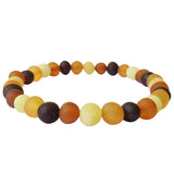 Adults Elastic Bracelet - Raw Mixed Amber