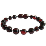 Amber Teething Bracelet / Anklet - Polished Cherry Amber